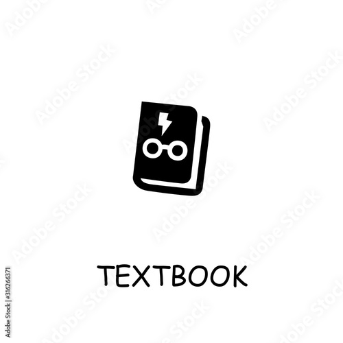 Textbook flat vector icon