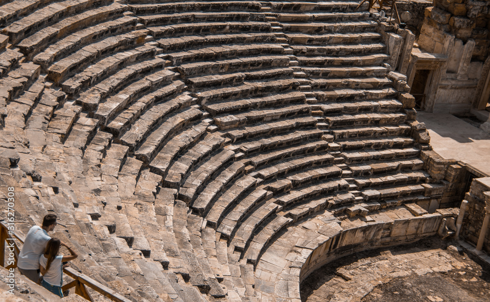 ancient amphitheatre in pamukkale turkey