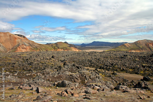 Mountain landscape with small rocks photo