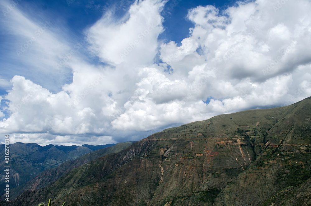 Beautiful landscapes of the Peruvian Andes