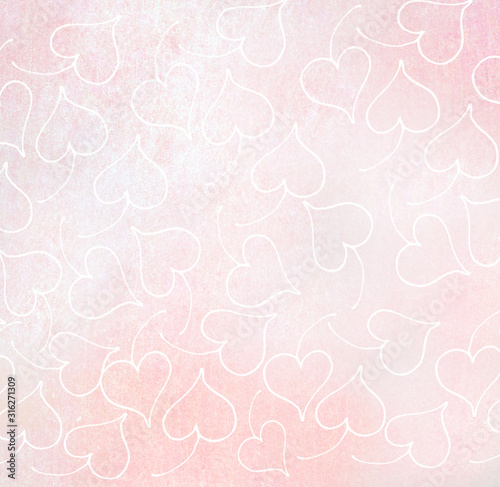 petals on watercolor background - greeting card