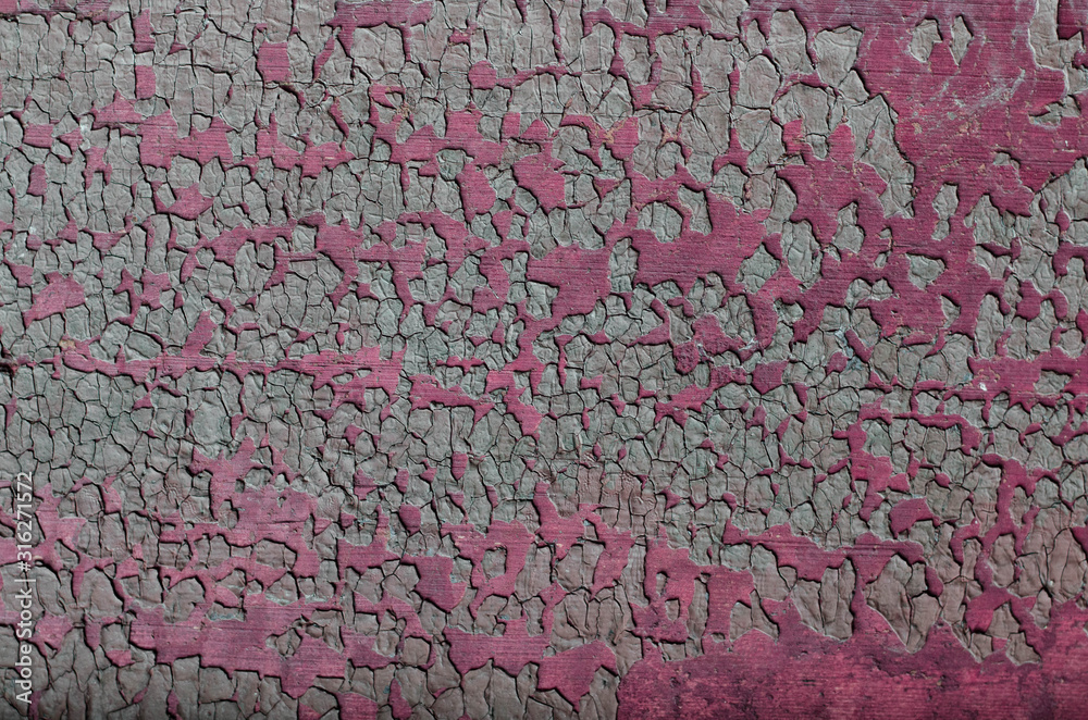 Peeling paint on an old door Peeling paint on an old door
