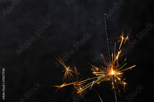 nice burning sparkler with some light effects 