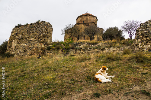 Dschwari Church (Unesco World Heritage Site) near Mzcheta, Georgia, Asia. photo