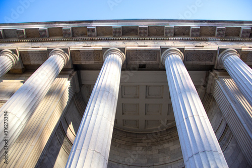 Columns at courthouse entrance photo