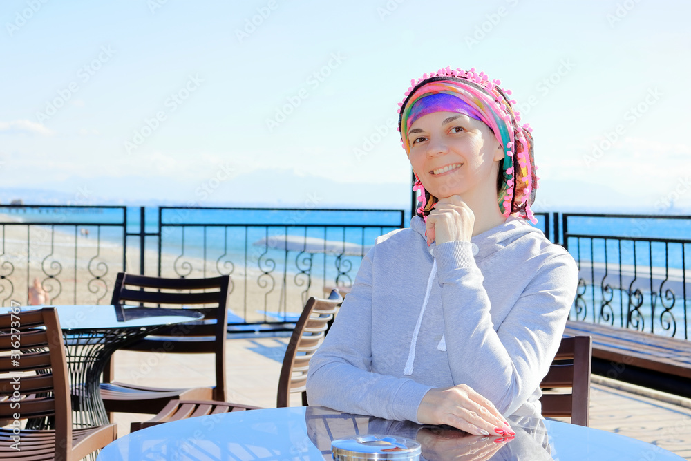 woman resting on the beach