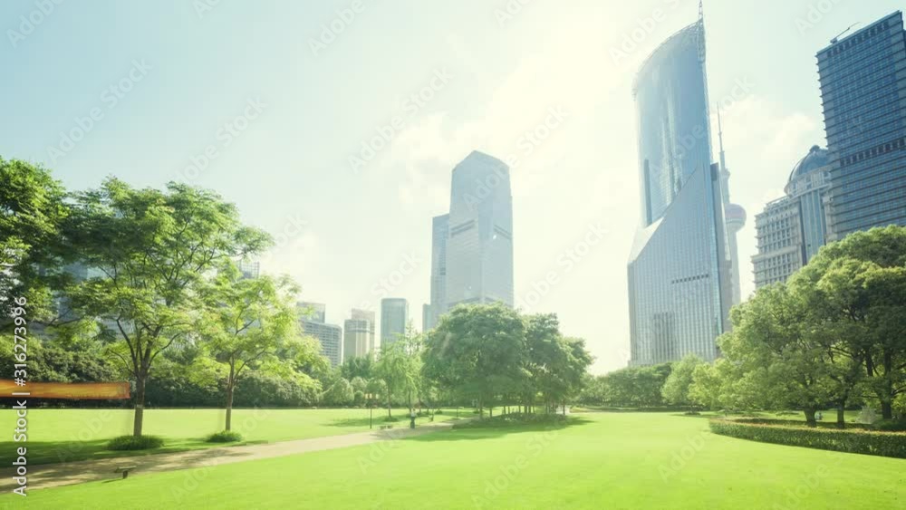 park in lujiazui financial centre, Shanghai, China park in lujiazui financial centre, Shanghai, China