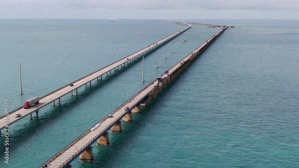 Aerial view of Seven Mile Bridge on the way to Key West, Florida Keys, USA Aerial view of Seven Mile Bridge on the way to Key West, Florida Keys, USA