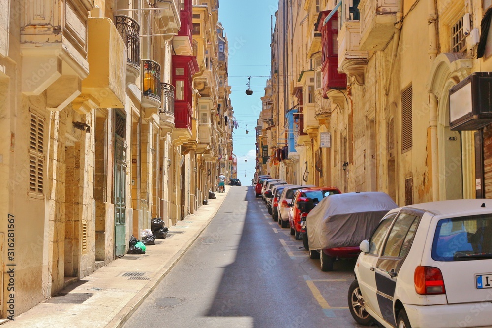 Beautiful Baroque streets of Valletta