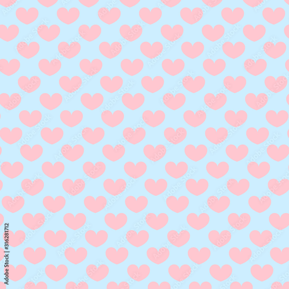 Hearts pattern. Valentine day design. Vector.