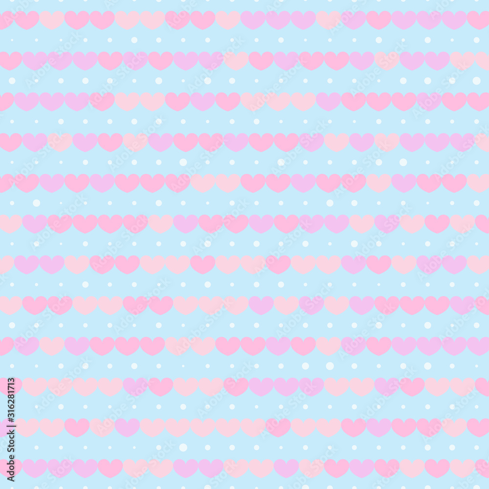 Hearts pattern. Valentine day design. Vector.