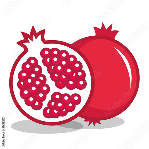 pomegranate flat icon