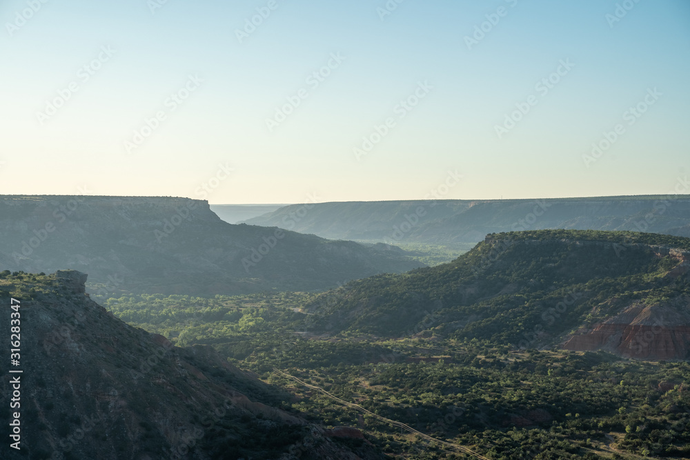 Spectacular views around Palo Duro Canyon State Park, Texas. 