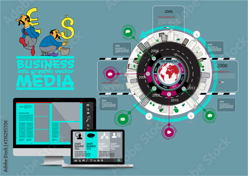 Business infographic layout. Design colorful presentation templates.