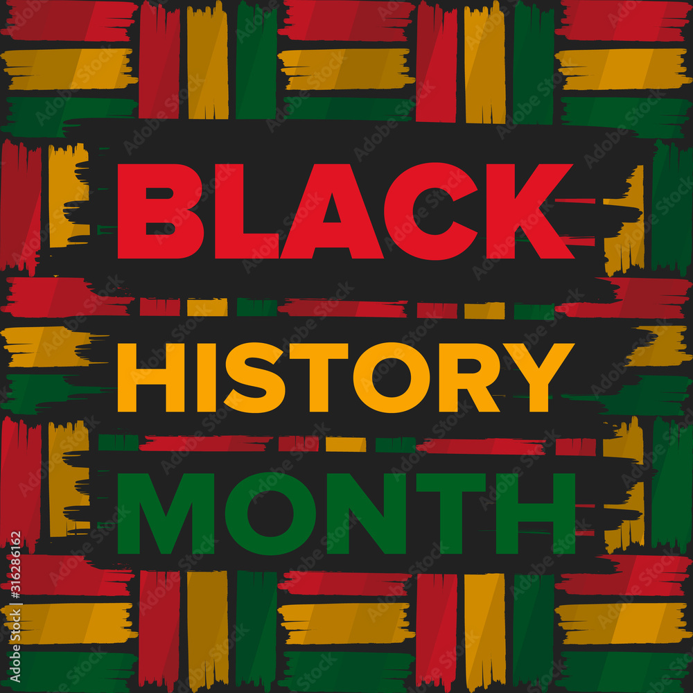 Fototapeta premium Black History Month. African American History. Celebrated annual. In February in United States and Canada. In October in Great Britain. Poster, card, banner, background. Vector illustration