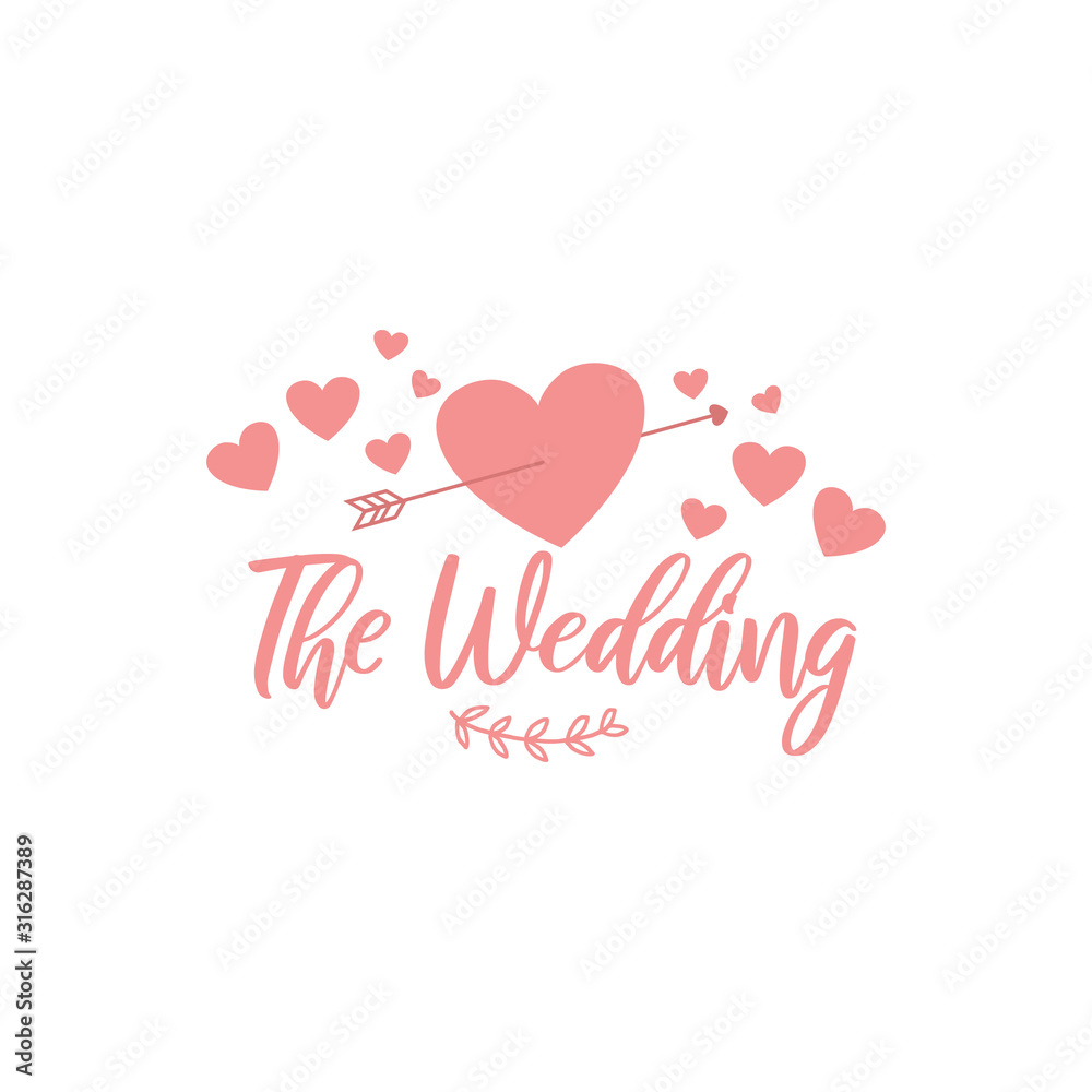 Wedding Logo Stock Vector Template