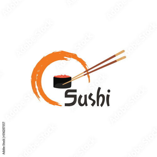 sushi logo design vector template