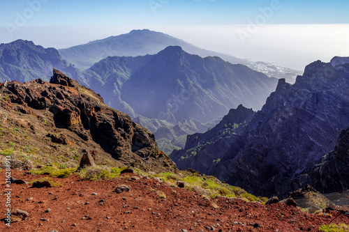 The mountainous landscape of La Palma