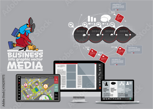 Business infographic layout. Design colorful presentation templates. photo