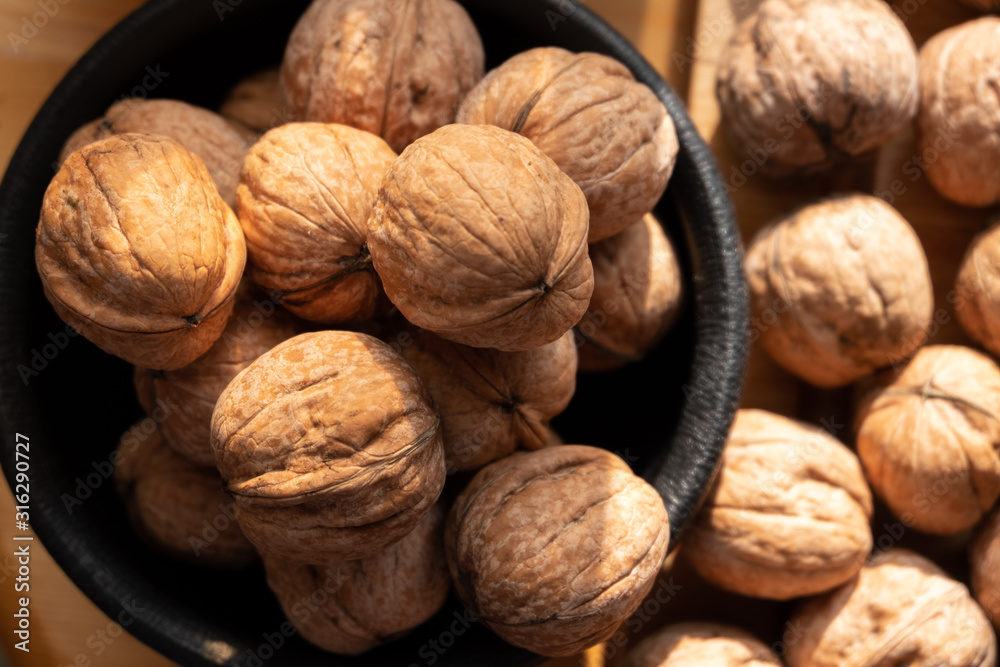 Delicious and fresh walnuts ready for cooking Delicious and fresh walnuts ready for cooking