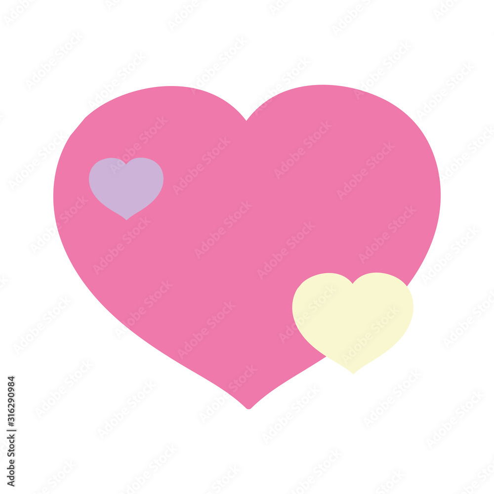 happy valentines day, hearts love romantic feelings icon