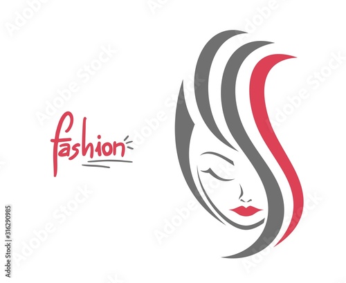 Design of fashion woman face icon