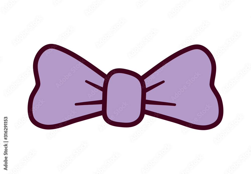 Fototapeta premium purple bow tie accessory fashion icon
