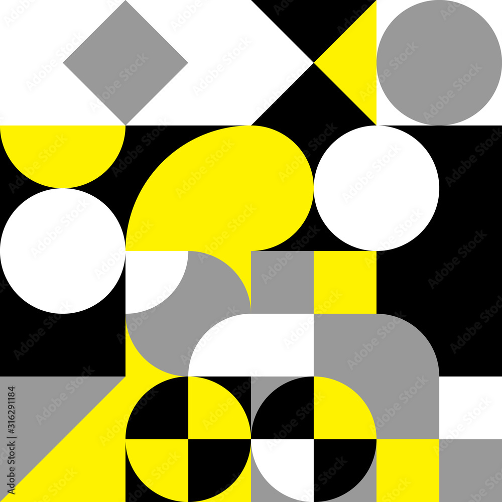 Obraz premium Abstract geometric retro design. Vector seamless pattern