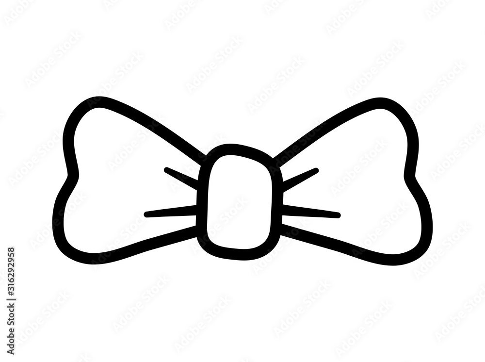 bow tie accessory fashion icon thick line bow tie accessory fashion icon thick line