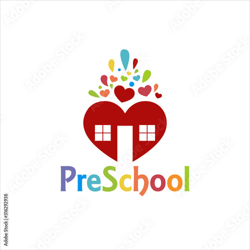 Preschool Logo Design Stock Images