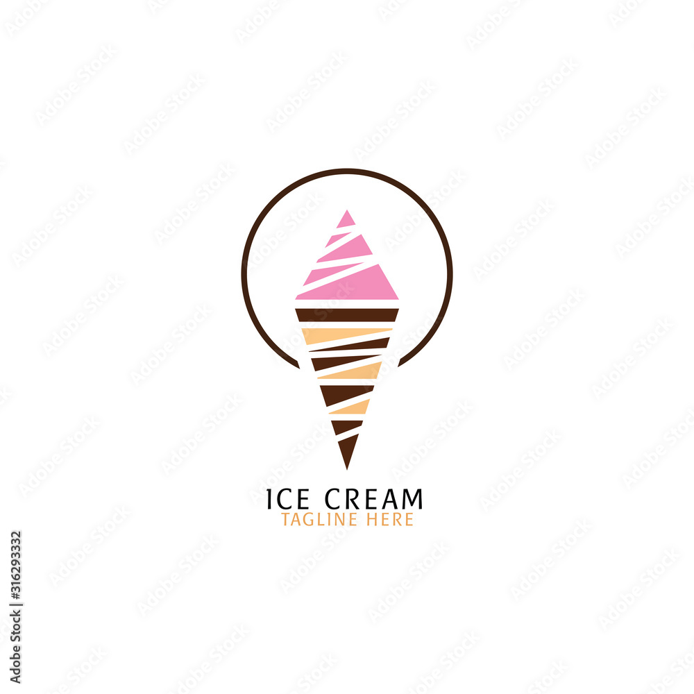 Ice Cream Logo Template Stock Vectors Ice Cream Logo Template Stock Vectors