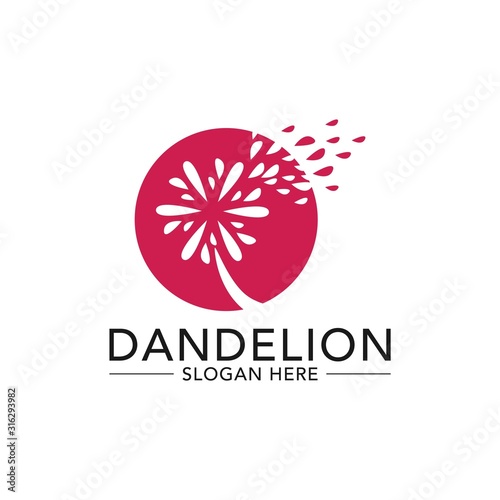 Dandelion Logo Template Stock Vectors
