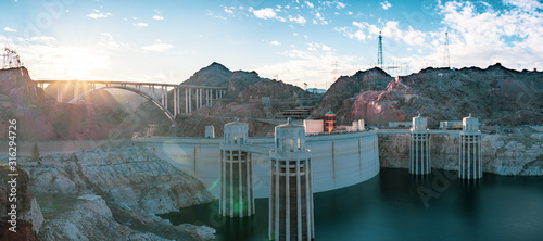 Panorama of the Hoover Dam from the Arizona Side
