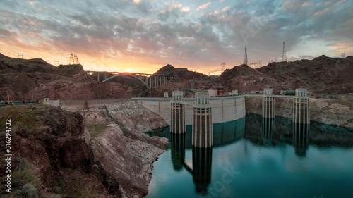 Panorama of the Hoover Dam from the Arizona Side