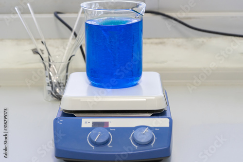 Magnetic stirrer or magnetic mixer is equipment for medical laboratory.