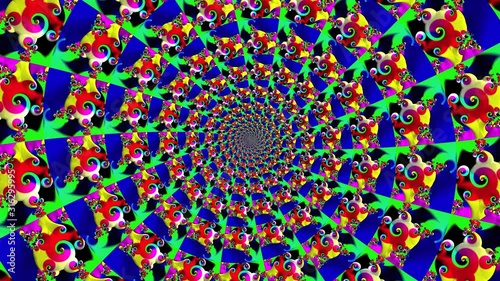 abstract animated fractal background