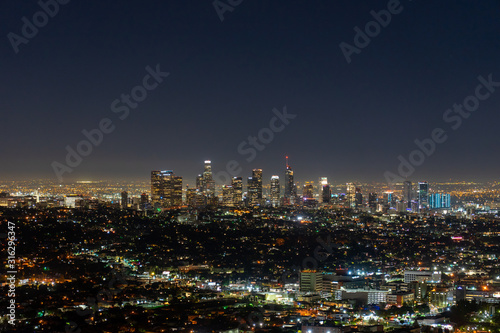 Night skyline of Los Angeles viewed from the Griffith Observatory
