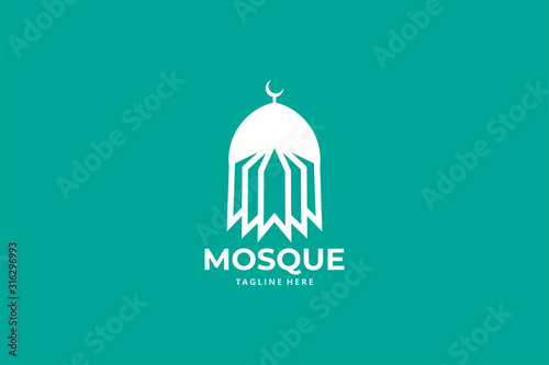 mosque logo icon vector isolated