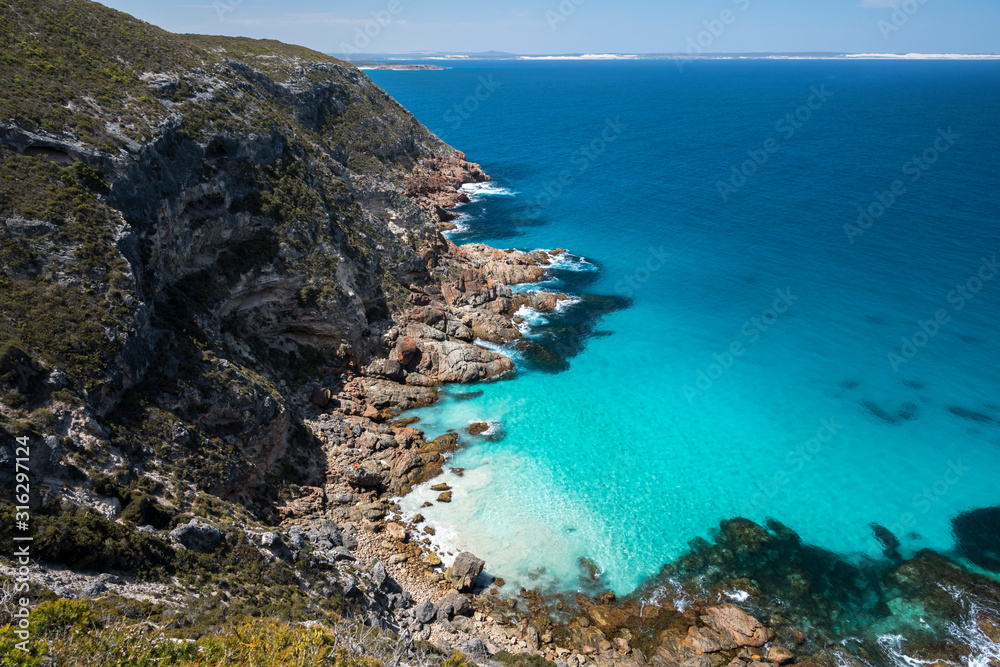 Fototapeta premium View of Sperm Whale Cliff, Whalers Way, South Australia