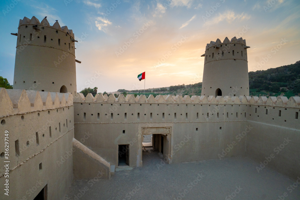 Desert Castle in the Liwa Oasis in the Emirate of Abu Dhabi, United Arab Emirates