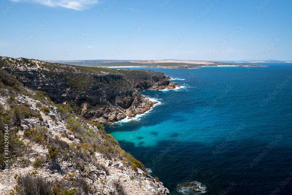 View of Sperm Whale Cliff, Whalers Way, South Australia View of Sperm Whale Cliff, Whalers Way, South Australia