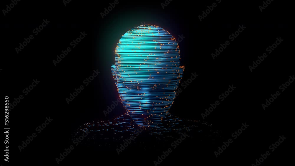 Artificial Intelligence Digital Technology Human Mind Person Face Fiction 3d Animation