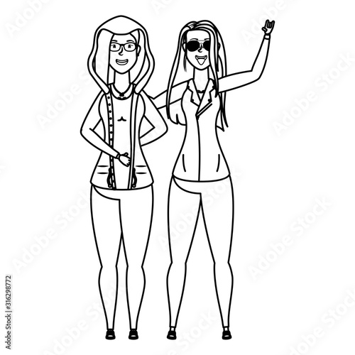 rude motorcyclist woman with cute girl
