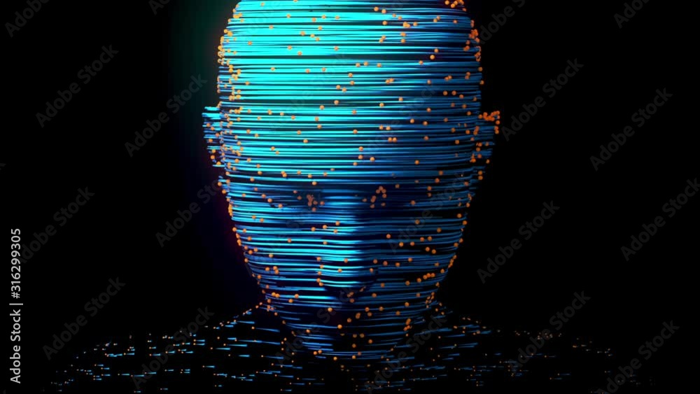 Artificial Intelligence Digital Technology Human Mind Person Face Fiction 3d Animation