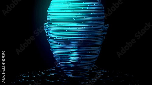 Artificial Intelligence Digital Technology Human Mind Person Face Fiction 3d Animation
