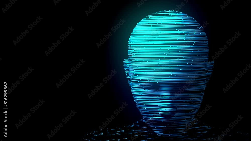 Artificial Intelligence Digital Technology Human Mind Person Face Fiction 3d Animation