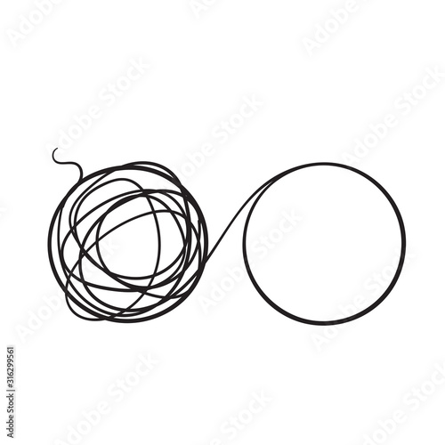 simplifying the complex illustration with hand drawn doodle line art style vector