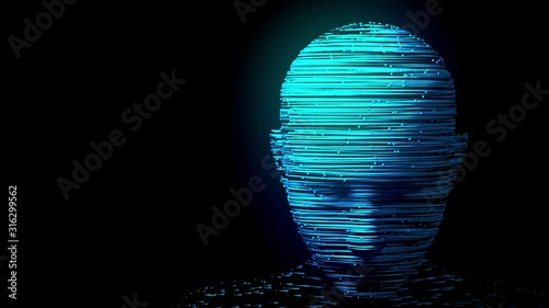 Artificial Intelligence Digital Technology Human Mind Person Face Fiction 3d Animation
