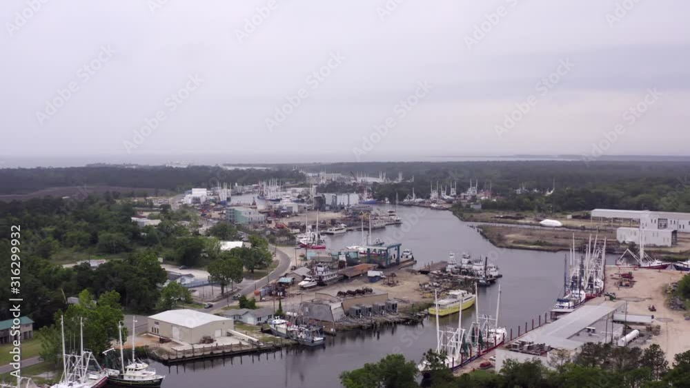 Bayou LaBatre Fishing village in Alabama on an overcast day Bayou LaBatre Fishing village in Alabama on an overcast day
