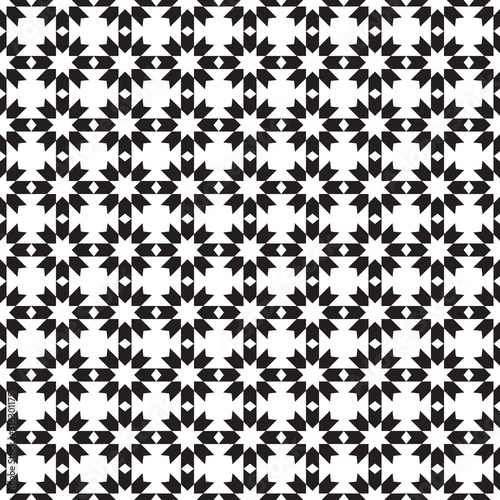 Seamless pattern geometric.Black and white background.Design for background